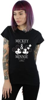 Disney Dames/Dames Mousecrush Mondays Mickey & Minnie Mouse Katoenen T-Shirt (Zwart) - maat S