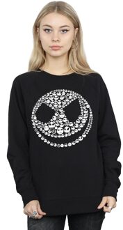 Disney Dames/Dames Nightmare Before Christmas Jack Skull Collage Sweatshirt (Zwart)
