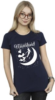 Disney Dames/Dames Peter Pan Neem me mee naar Neverland Katoenen T-Shirt (Marineblauw) Navy - L