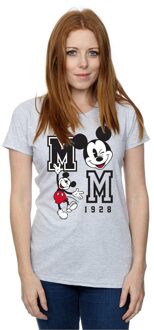 Disney Dames/Dames Springen en Knipogen Mickey Mouse Knipoog T-shirt (Sportgrijs) Lichtgrijs