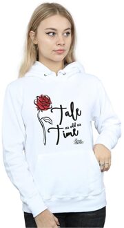 Disney Dames/Dames Tale As Old As Time Rose Hoodie (Wit)