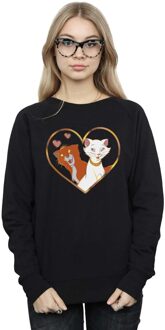 Disney Dames/Dames The Aristocats Hart Sweatshirt (Zwart) - maat L