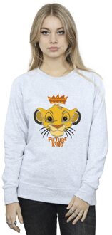 Disney Dames/Dames The Lion King Future King Sweatshirt (Sportgrijs) - maat L Lichtgrijs