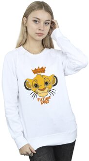 Disney Dames/Dames The Lion King Future King Sweatshirt (Wit) - maat M