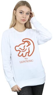 Disney Dames/Dames The Lion King Grottentekening Sweatshirt (Wit) - maat L