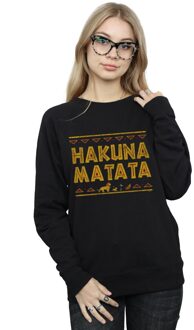 Disney Dames/Dames The Lion King Hakuna Matata Sweatshirt (Zwart)