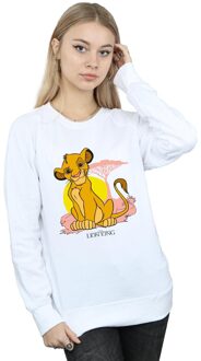 Disney Dames/Dames The Lion King Simba Pastel Sweatshirt (Wit) - maat M