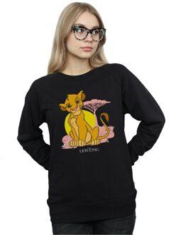 Disney Dames/Dames The Lion King Simba Pastel Sweatshirt (Zwart) - maat XL