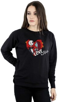 Disney Dames/Dames The Nightmare Before Christmas Love Is Alive Sweatshirt (Zwart)