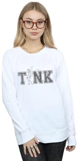 Disney Dames/Dames Tinker Bell Collegiate Tink Sweatshirt (Wit) - maat S