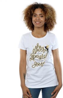 Disney Dames/Dames Tinkerbell Sterren Katoenen T-Shirt (Wit) - maat M