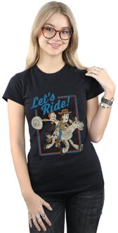 Disney Dames/Dames Toy Story 4 Let´s Ride Katoenen T-Shirt (Zwart)
