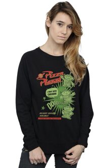 Disney Dames/Dames Toy Story 4 Pizza Planet Little Green Men Sweatshirt (Zwart) - maat XL