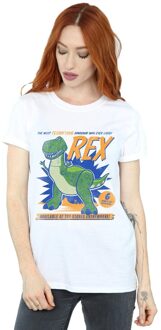 Disney Dames/Dames Toy Story 4 Rex Angstaanjagend Dinosaurus Katoenen Vriendje T-shirt (Wit) - 3XL