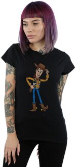 Disney Dames/Dames Toy Story 4 Sheriff Woody Pose Katoenen T-Shirt (Zwart) - maat M