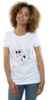 Disney Dames/Dames Wicked Villains Katoenen T-Shirt (Wit) - 2XL