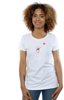 Disney Dames/Dames Winnie De Poeh Ballon Katoenen T-Shirt (Wit) - M