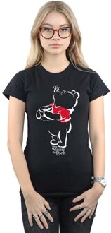 Disney Dames/Dames Winnie De Poeh Tekening Katoenen T-Shirt (Zwart) - maat