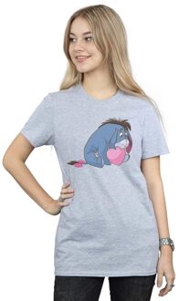 Disney Dames/Dames Winnie The Pooh Eeyore Mond Katoenen Vriendje T-shirt (Sportgrijs) - maat L Lichtgrijs