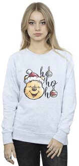 Disney Dames/Dames Winnie The Pooh Ho Ho Baubles Sweatshirt (Sportgrijs) Lichtgrijs