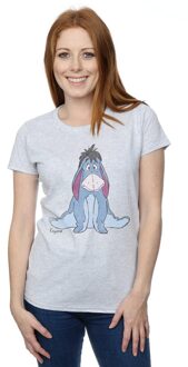Disney Dames/Dames Winnie The Pooh Klassiek Eeyore Katoenen T-Shirt (Heide Grijs) - maat XS