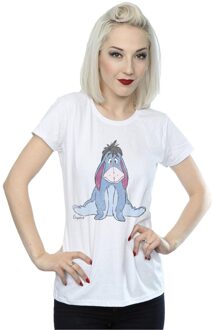 Disney Dames/Dames Winnie The Pooh Klassiek Eeyore Katoenen T-Shirt (Wit) - maat L