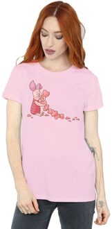 Disney Dames/Dames Winnie The Pooh Knorretje Hartenketting Katoenen Vriendje T-shirt (Baby Roze) - M