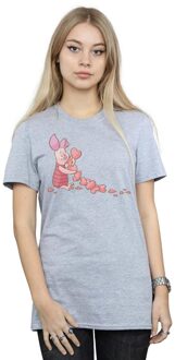 Disney Dames/Dames Winnie The Pooh Knorretje Hartenketting Katoenen Vriendje T-shirt (Sportgrijs) - maat 5XL Lichtgrijs
