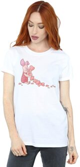 Disney Dames/Dames Winnie The Pooh Knorretje Hartenketting Katoenen Vriendje T-shirt (Wit) - maat 5XL