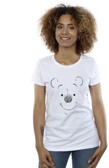 Disney Dames/Dames Winnie The Pooh Winnie The Pooh Gezicht Katoenen T-Shirt (Wit)