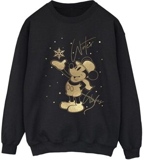 Disney Dames/Dames Winter Wishes Mickey Mouse Sweatshirt (Zwart) - 2XL
