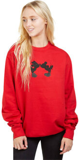 Disney Dames kiss mickey & minnie mouse sweatshirt - maat XL Rood