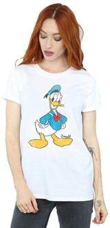 Disney dames klassiek donald duck katoenen vriendje t-shirt Wit - XXXL