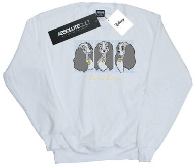 Disney dames lady and the tramp dames frames sweatshirt Wit - XL