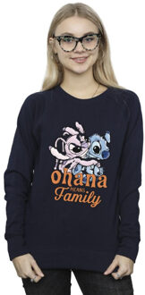 Disney dames lilo and stitch ohana angel hug sweatshirt Blauw - M