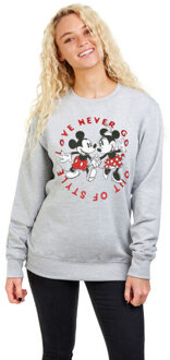 Disney Dames love never goes out of style sweatshirt met ronde hals Grijs - XL