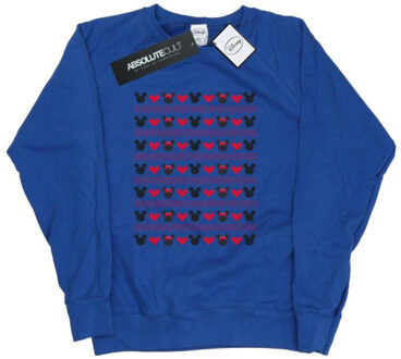 Disney dames mickey en minnie kersthartjes sweatshirt Blauw