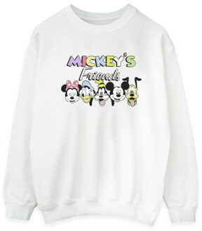 Disney dames mickey mouse and friends gezichten sweatshirt Wit - L