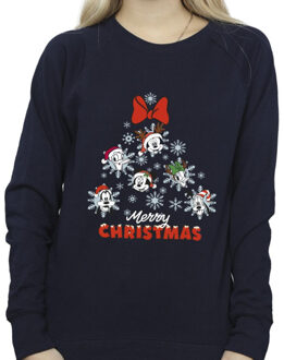 Disney dames mickey mouse and friends kerstboom sweatshirt Blauw - 4XL