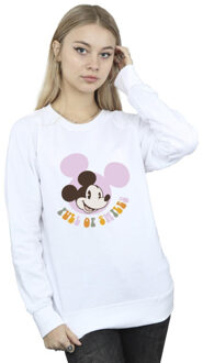 Disney dames mickey mouse full of smiles sweatshirt Wit - XXL