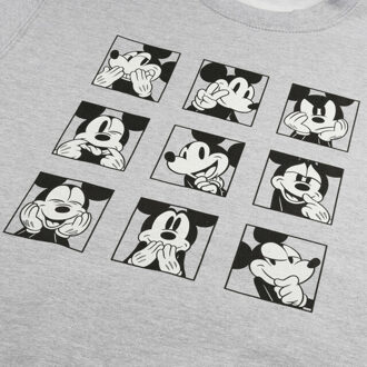 Disney Dames mickey mouse gezicht crew hals sweatshirt - maat XL Grijs