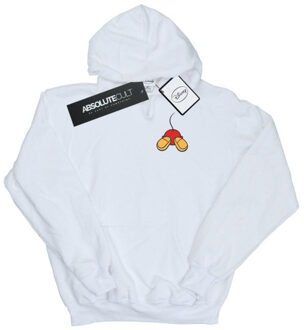 Disney dames mickey mouse rugzijde borstprint hoodie Wit - L