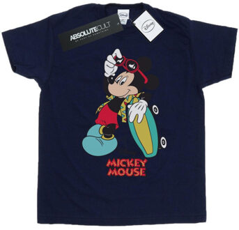 Disney dames mickey mouse skate dude katoenen vriendje t-shirt Blauw - L