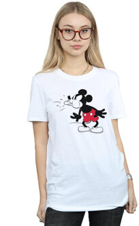 Disney dames mickey mouse tong katoenen vriend t-shirt Wit - XXXL