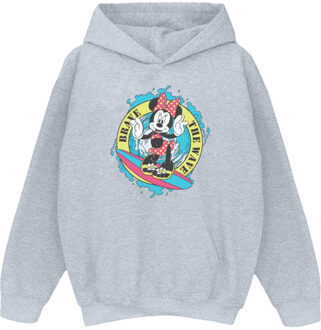 Disney dames minnie mouse brave the wave hoodie Grijs - L
