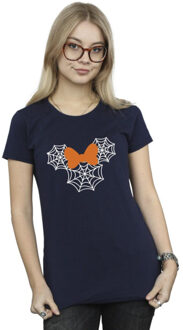 Disney dames minnie mouse spinnenwebhoofd katoenen t-shirt Blauw - XL