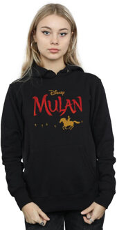 Disney dames mulan movie logo hoodie Zwart