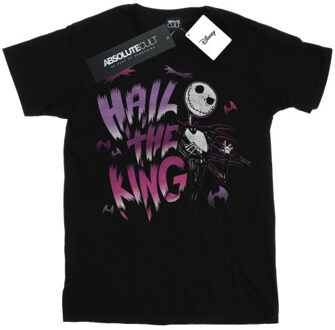 Disney dames nightmare before christmas hail the king katoenen vriendje t-shirt Zwart - XL