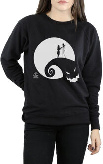 Disney dames nightmare before christmas moon oogie boogie sweatshirt Zwart
