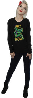 Disney dames nightmare before christmas oogie boogie dice sweatshirt Zwart